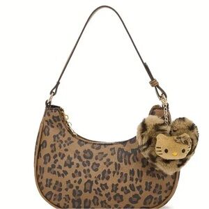Hello Kitty Faux Leather Shoulder bag w/plush HK bag charm
